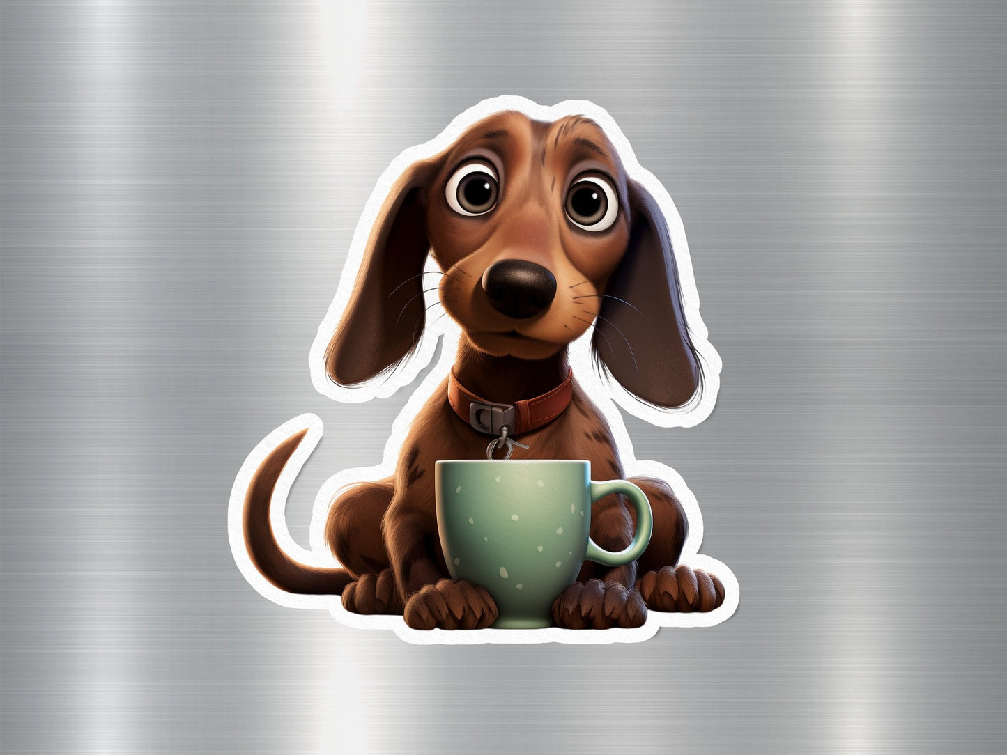 Wholesale Coffee Morning Mood Dog Sticker