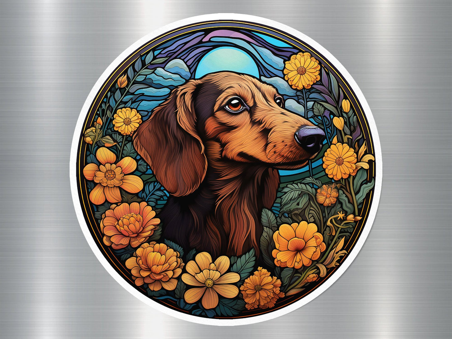 Dachshund Delight Dog Sticker