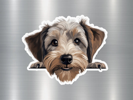 Schnoodle Smile Dog Sticker