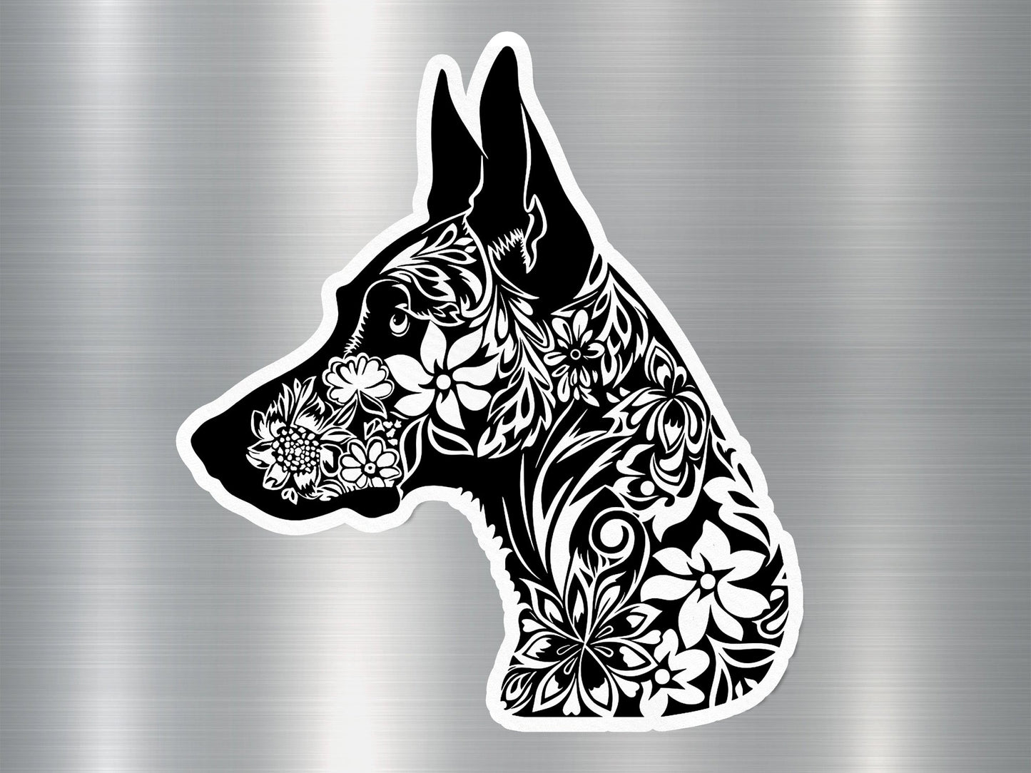 Black and Tan Charm Dog Sticker