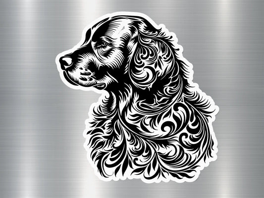 Black Tired Terrier Dog Sticker