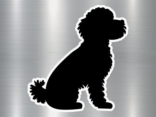 Black Sleepy Spaniel Dog Sticker