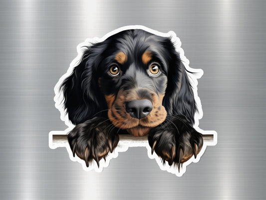 Black Sad Sack Spaniel Dog Sticker