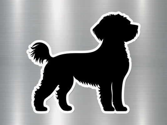 Black Puppy Love Dog Sticker