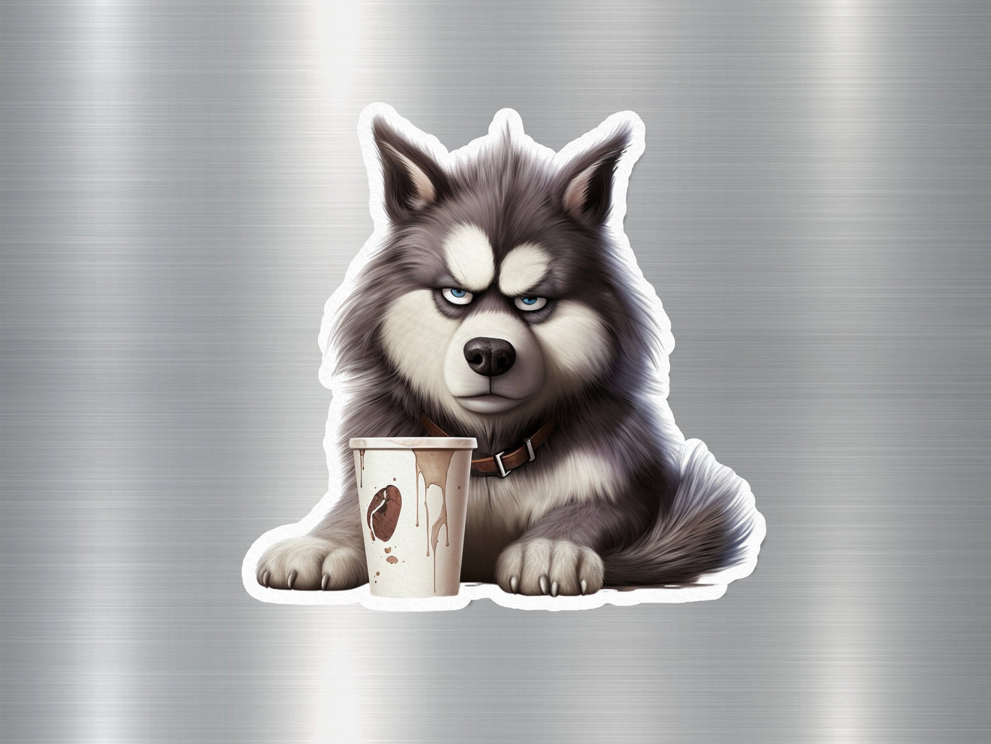 Sleepy Siberian Dog Sticker