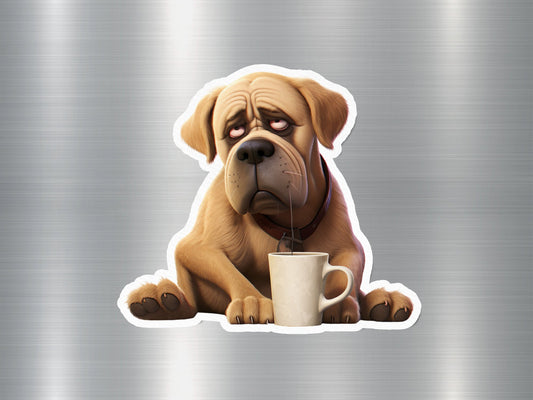 Sleepy Mastiff Dog Sticker