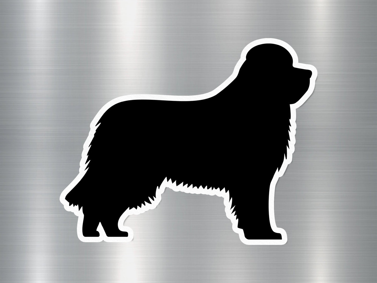 Newfie Silhouette Dog Sticker