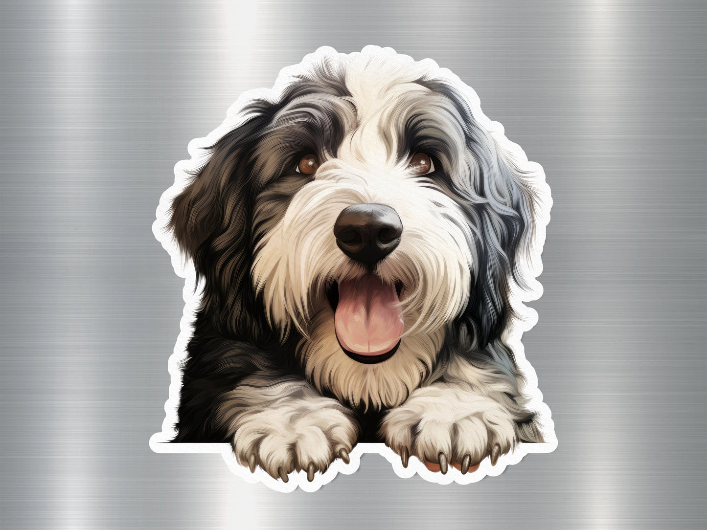 Beardie Buddy Dog Sticker