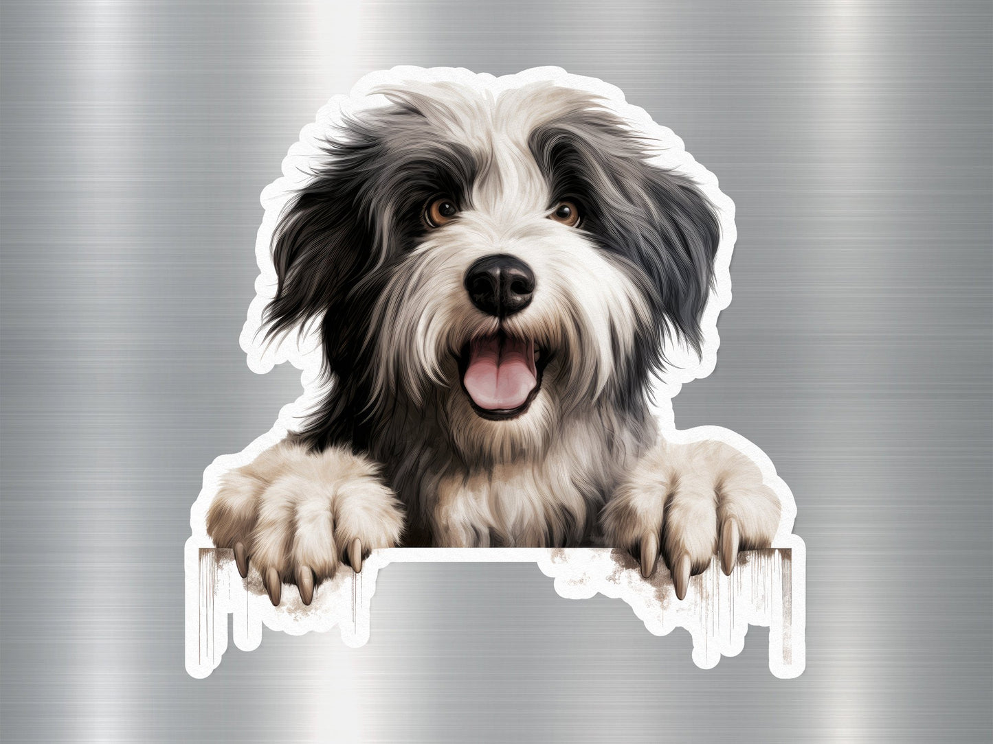 Bearded Collie Charm Dog Sticker