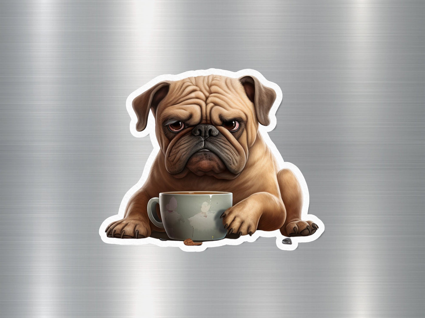 Attractive Pug Mug Dog Sticker