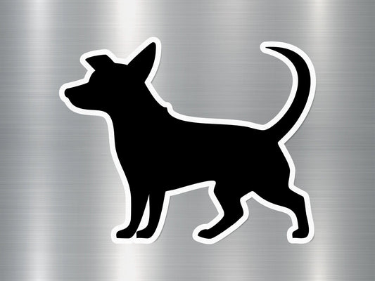 Silhouette Shihuahua Dog Sticker