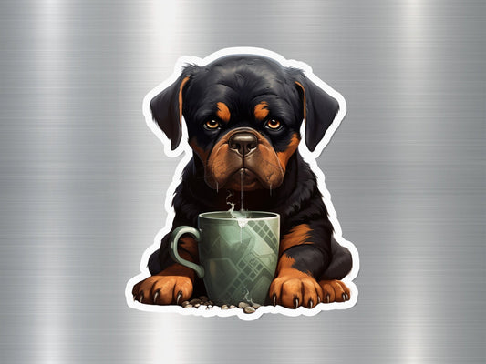 Rottweiler Growling Dog Sticker