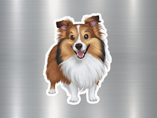 Smiling Sheepdog Dog Sticker