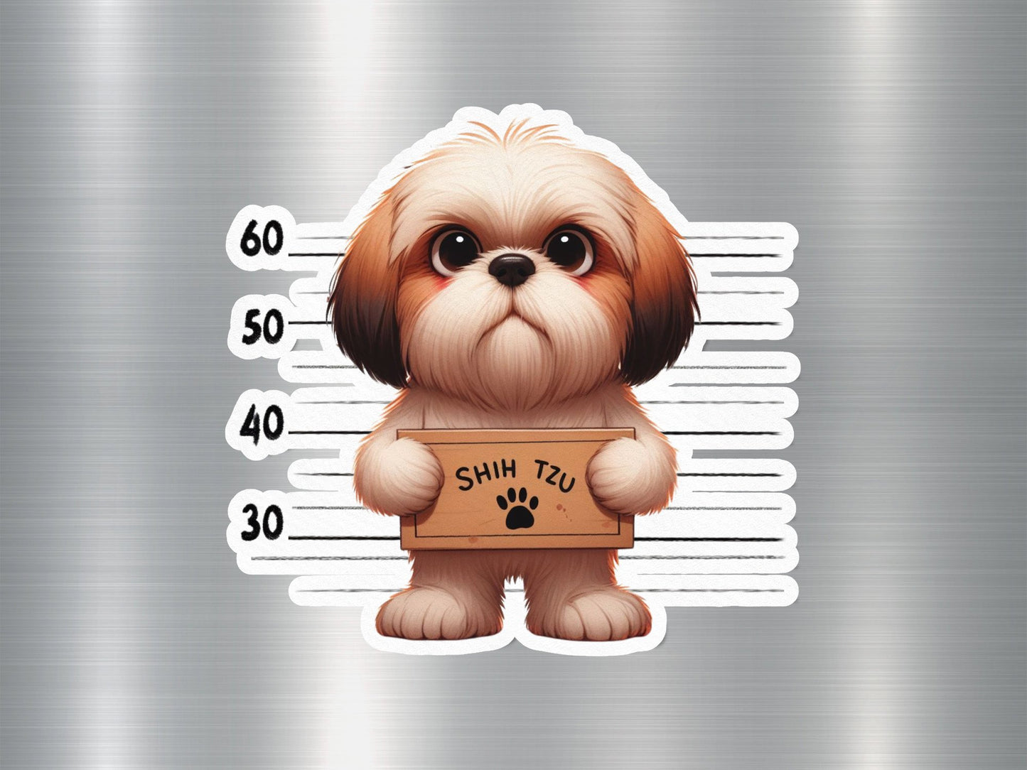 Shih Tzu Wanted Dog Sticker