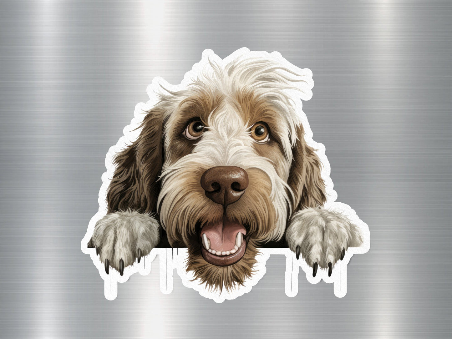 Labradoodle Peek Dog Sticker