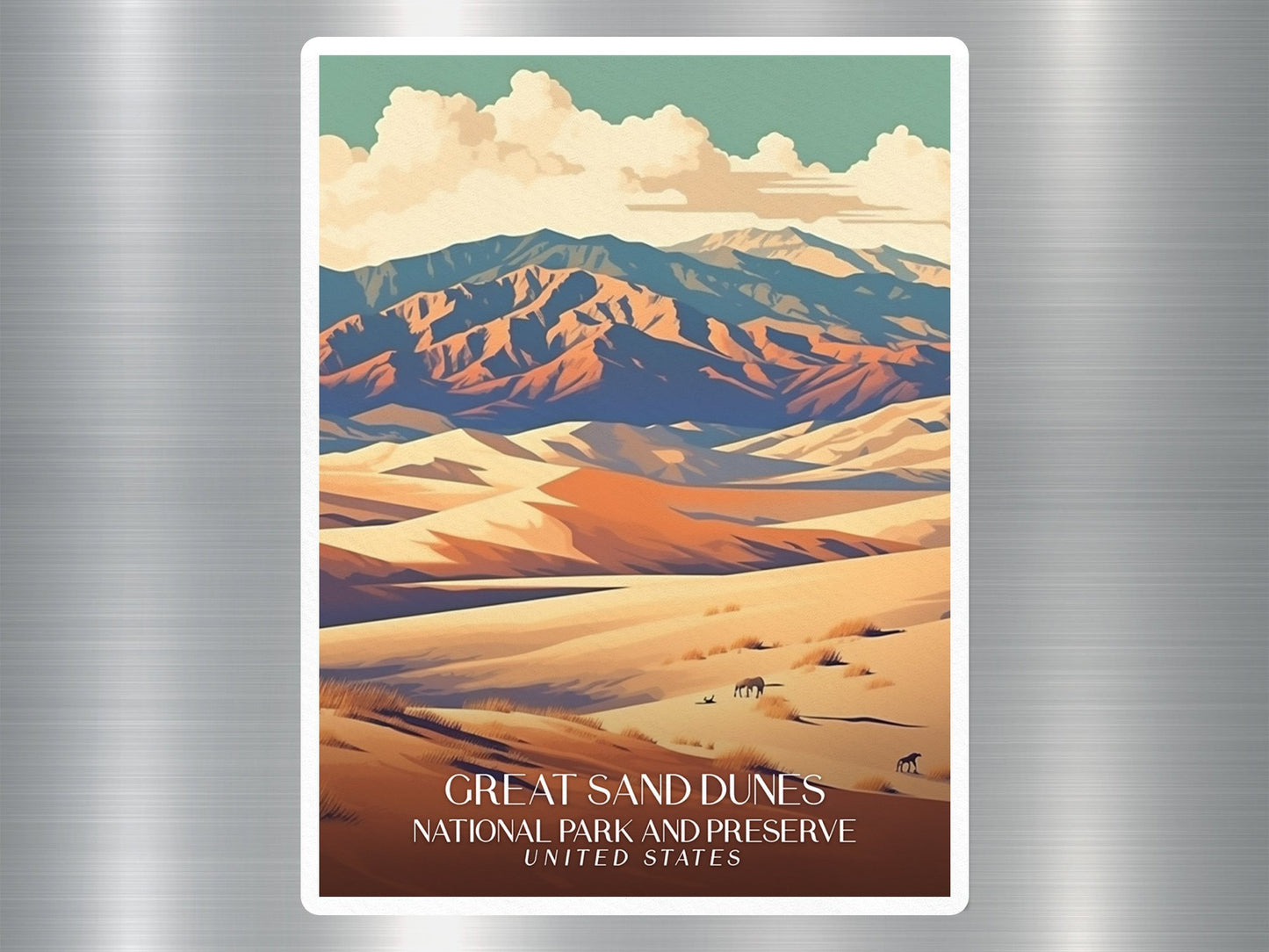 Vintage Great Sand Dunes Travel Sticker