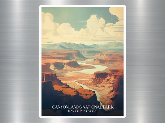 Vintage Canyon land Travel Sticker