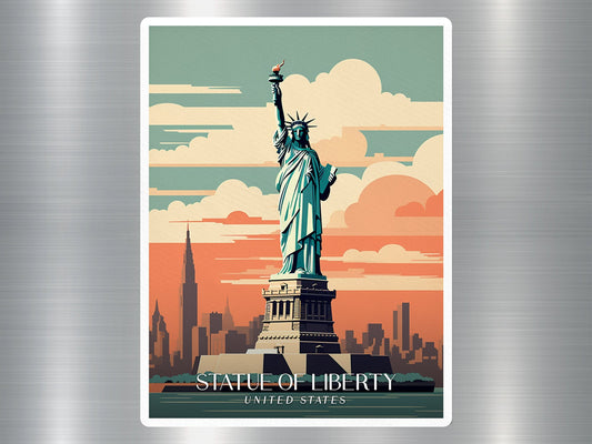 Vintage Statue of Liberty Travel Sticker