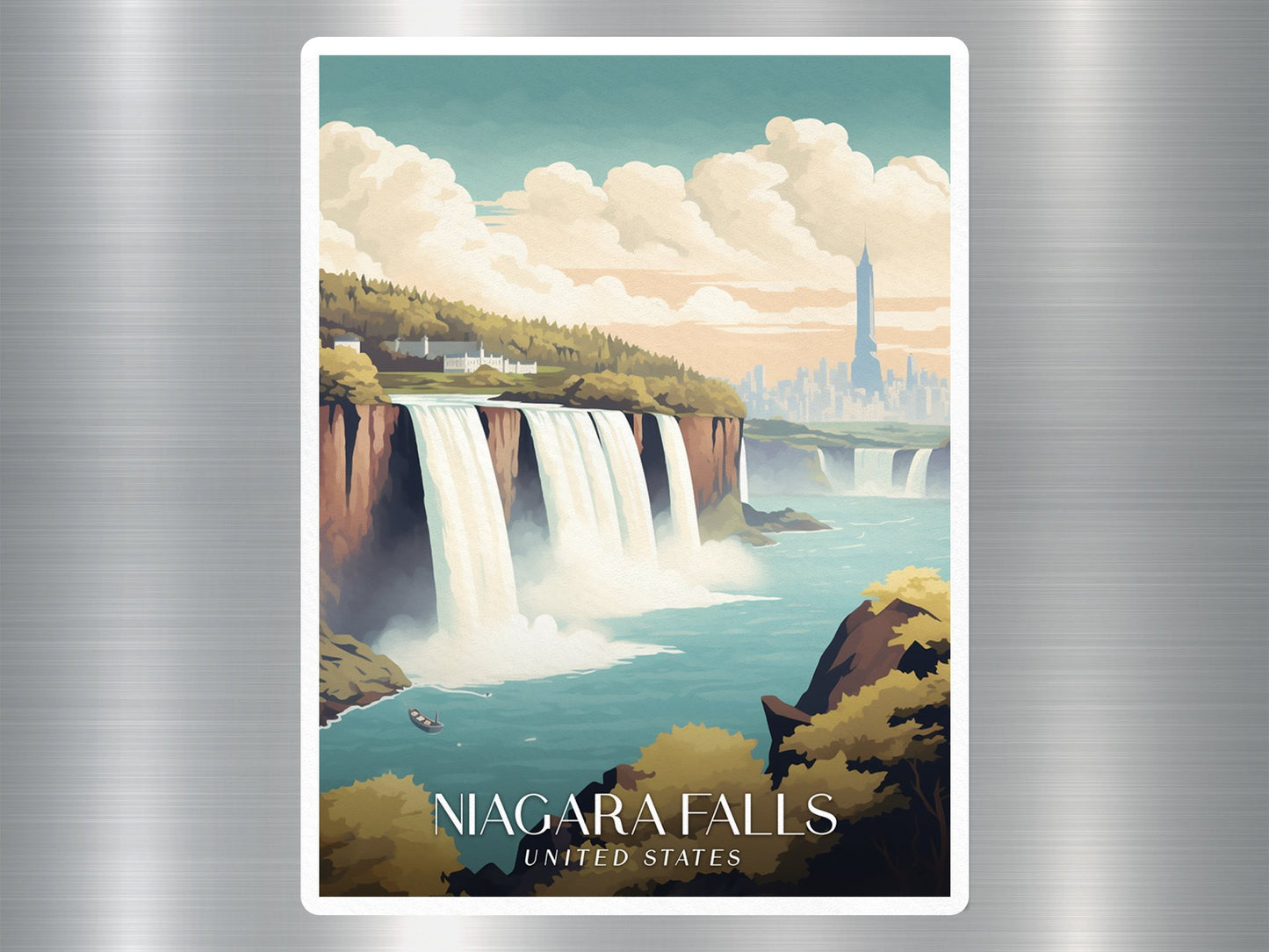 Vintage Niagara Falls Travel Sticker