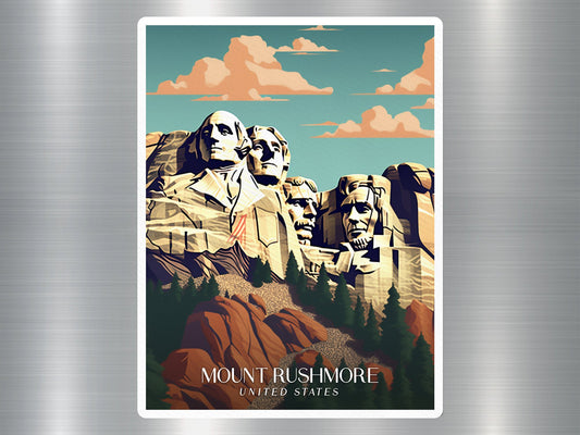 Vintage Mount Rushmore Travel Sticker