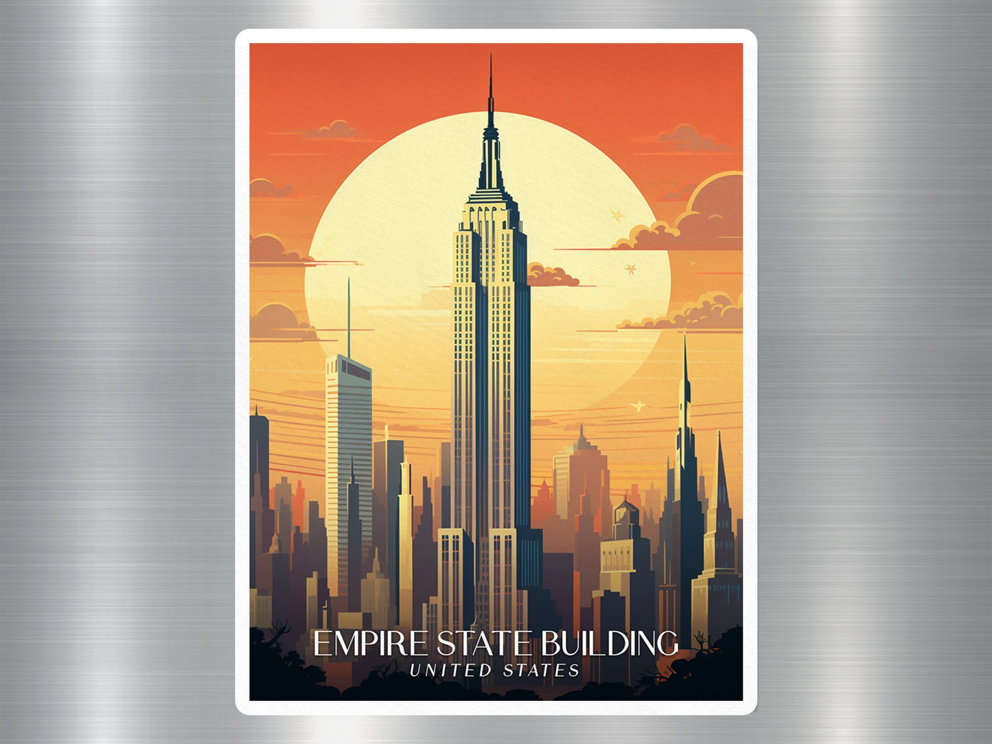 Vintage Empire State Building Travel Sticker