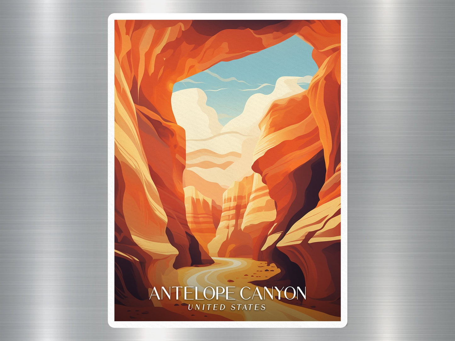 Vintage Antelope Canyon Travel Sticker