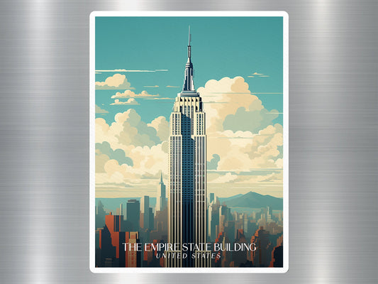 Vintage The Empire State Building Travel Sticker