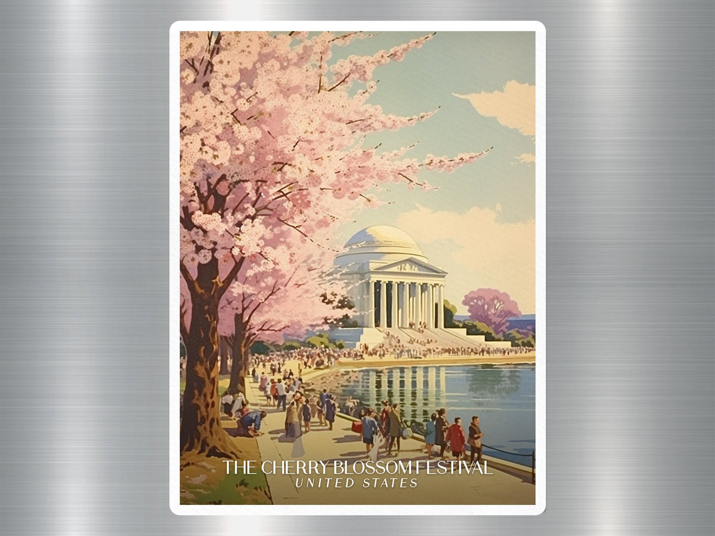 Vintage The Cherry Blossom Festival Travel Sticker