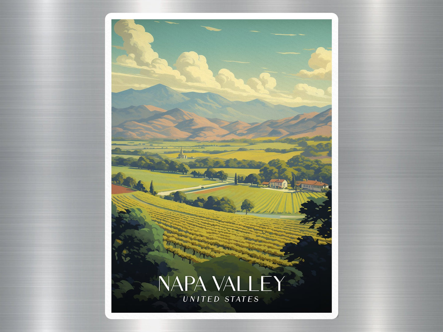 Vintage Napa Valley Travel Sticker