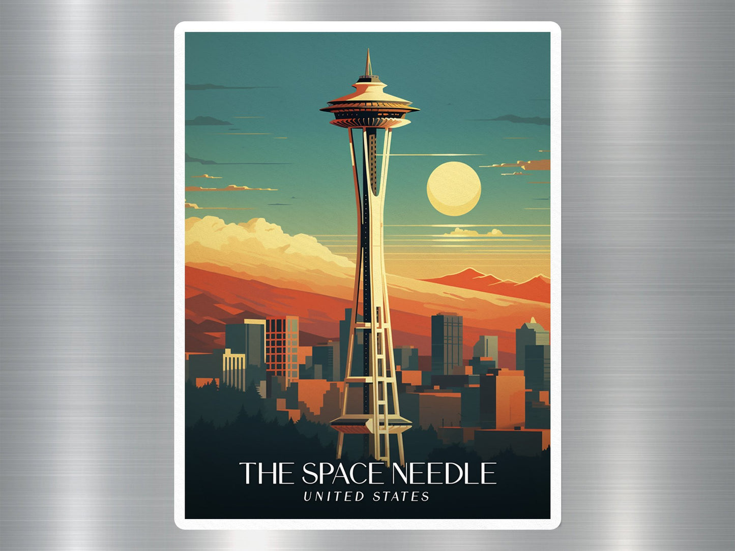 Vintage The Space Needle Travel Sticker