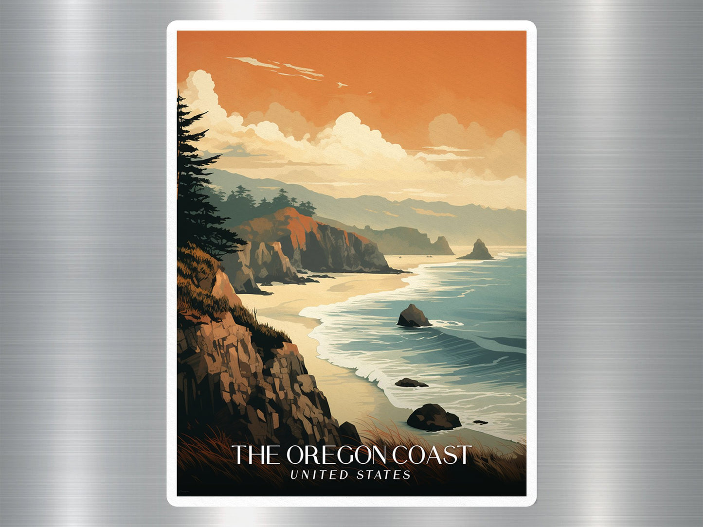 Vintage The Oregon Coast Travel Sticker