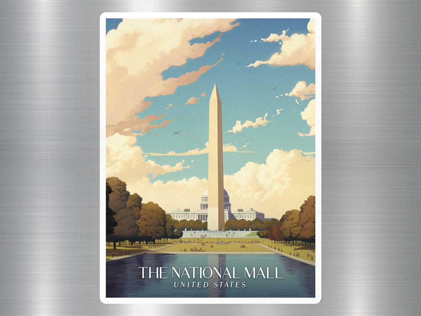 Vintage The National Mall Travel Sticker