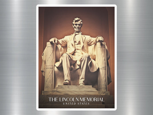 Vintage The Lincoln Memorial Travel Sticker