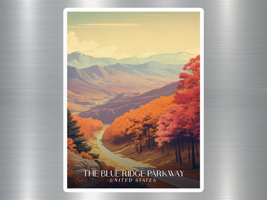 Vintage The Blue Ridge Parkway Travel Sticker