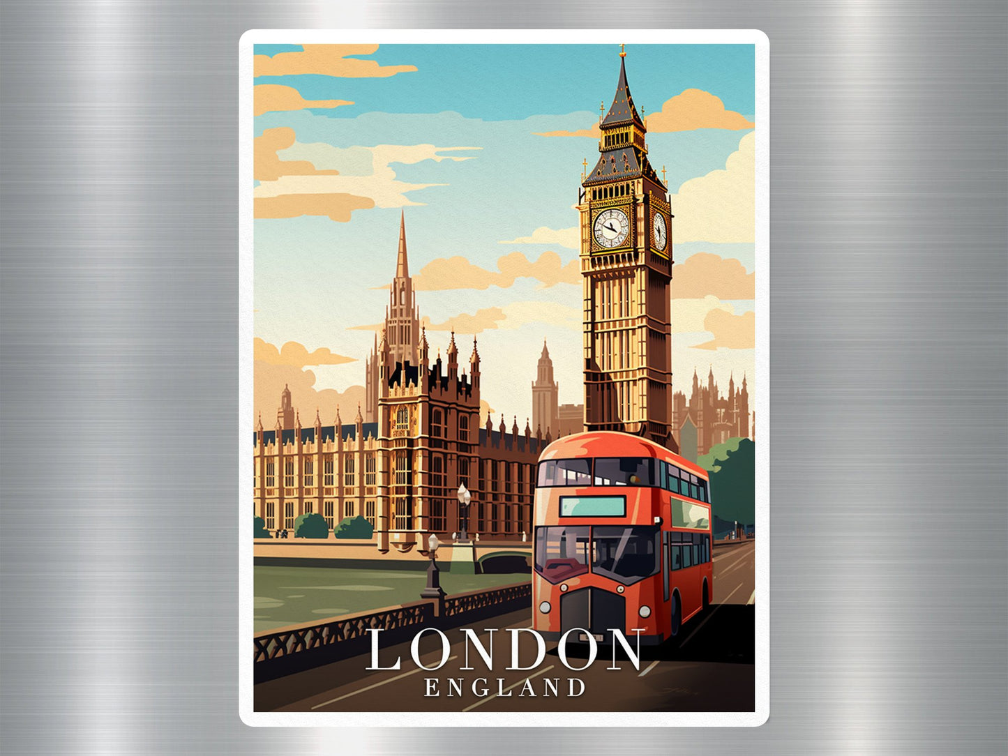 Vintage London England Travel Sticker