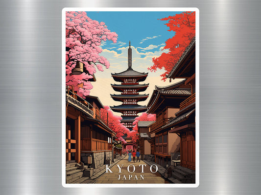 Vintage Kyoto Japan Travel Sticker