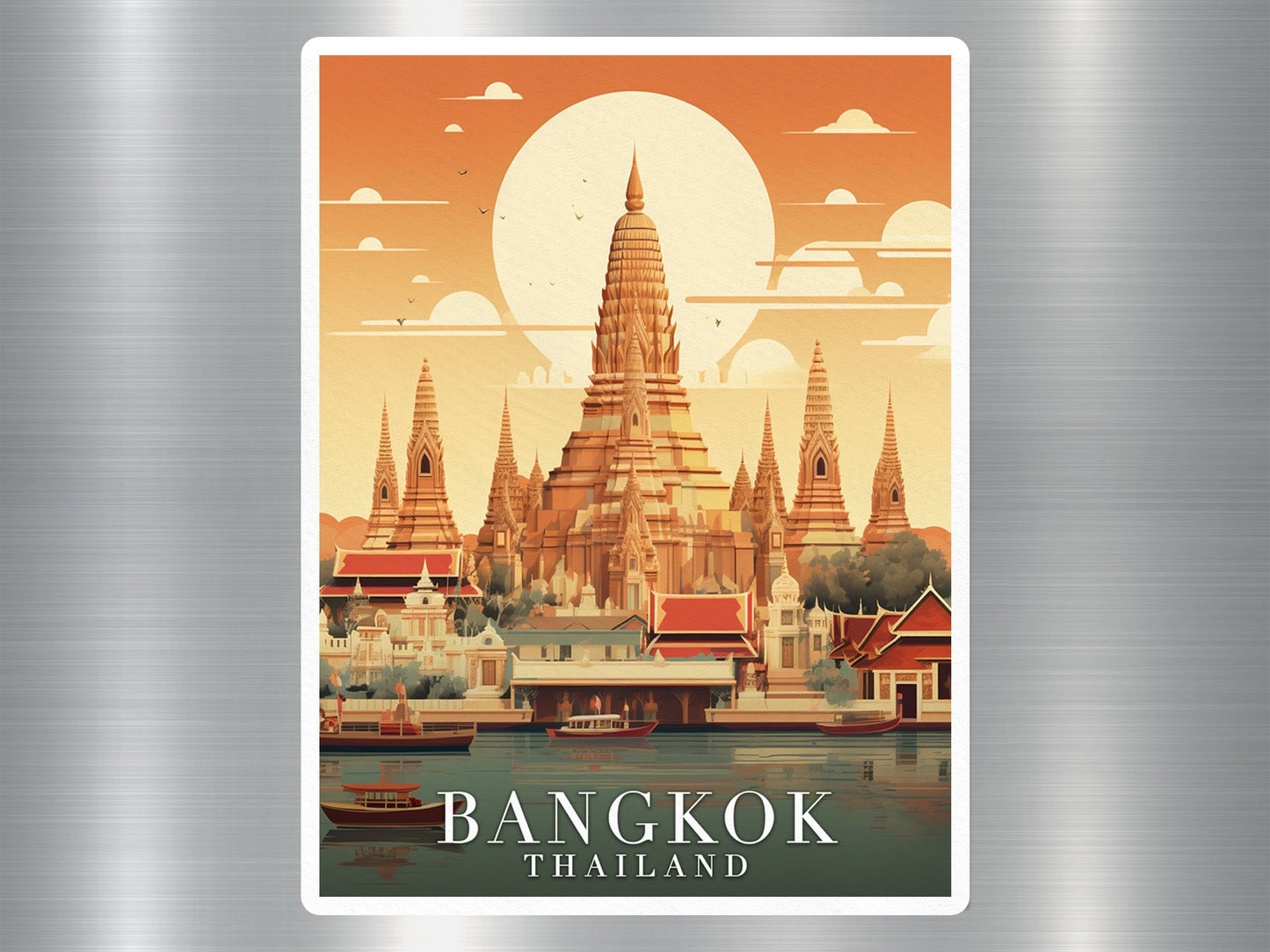 Vintage Bangkok Thailand Travel Sticker