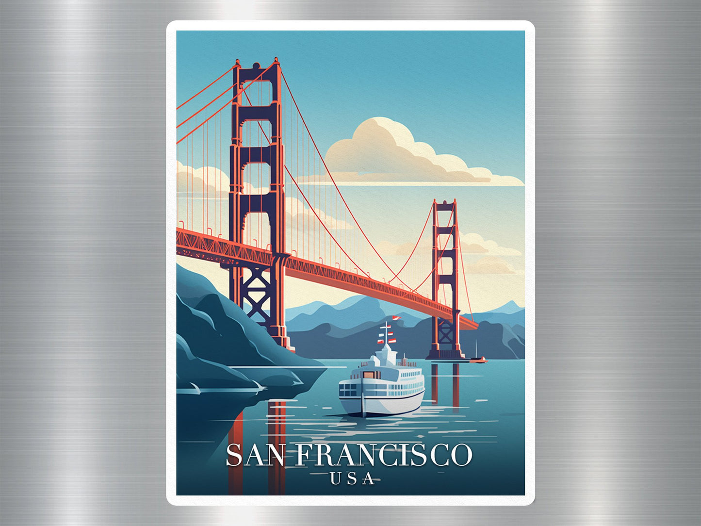 Vintage San Francisco Travel Sticker