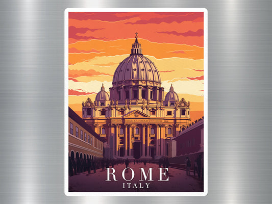 Vintage Rome Italy Travel Sticker