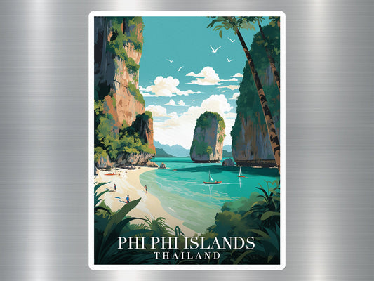 Vintage Phi Phi Island Thailand Travel Sticker