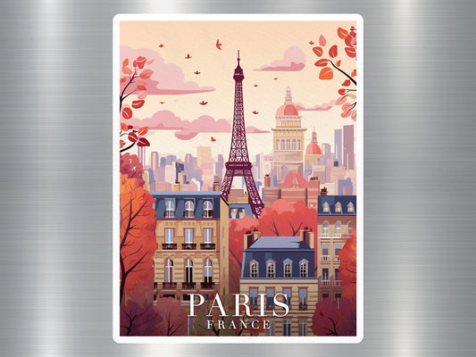 Vintage Paris France Travel Sticker