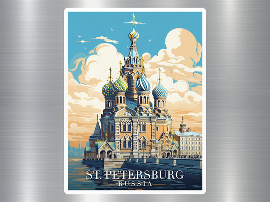 Vintage ST. Petersburg Russia Travel Sticker