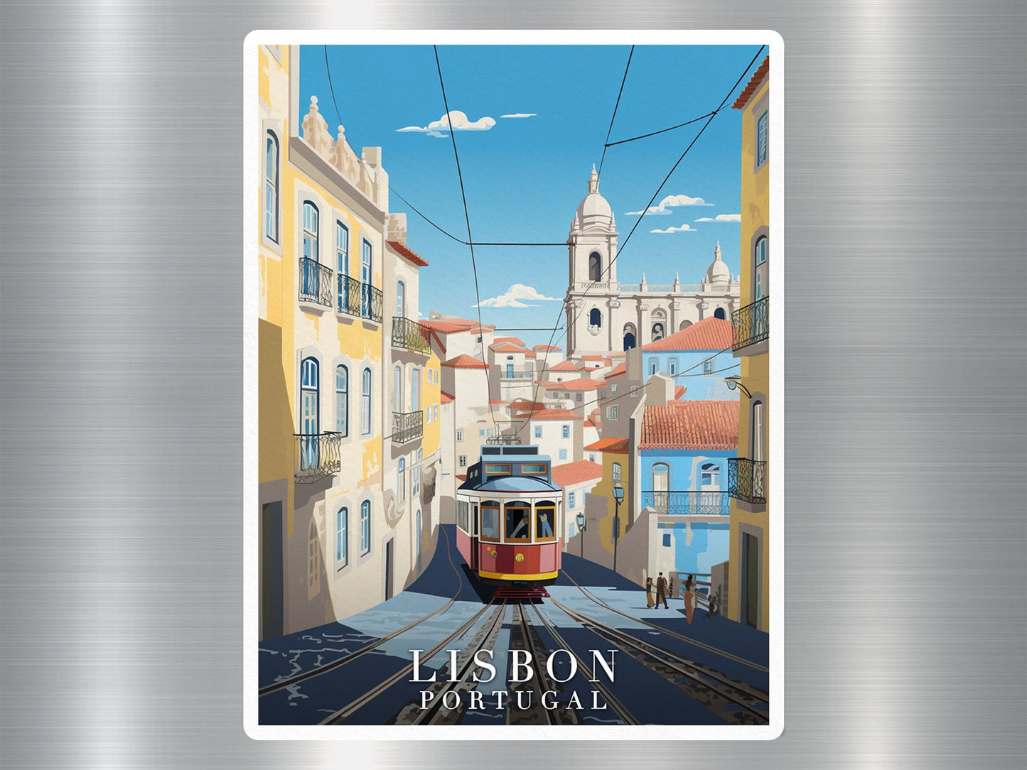 Vintage Lisbon Portugal Travel Sticker