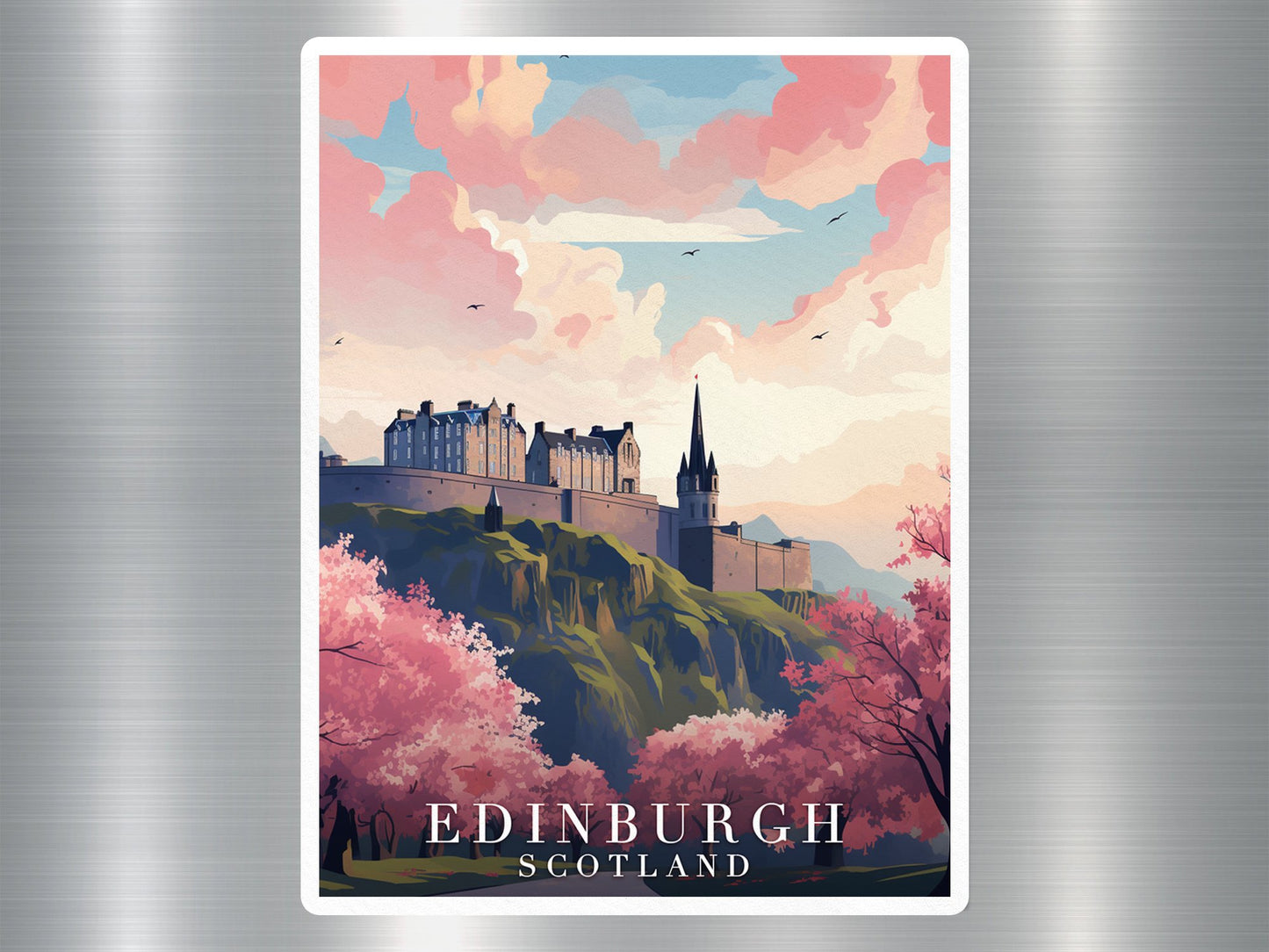 Vintage Edinburgh Scotland Travel Sticker