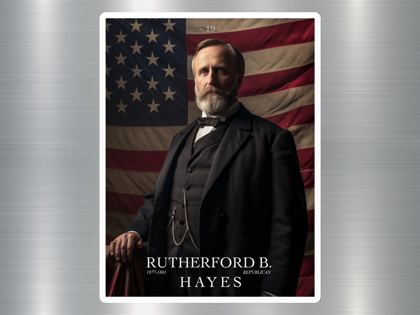 Rutherford B. Hayes US President Sticker