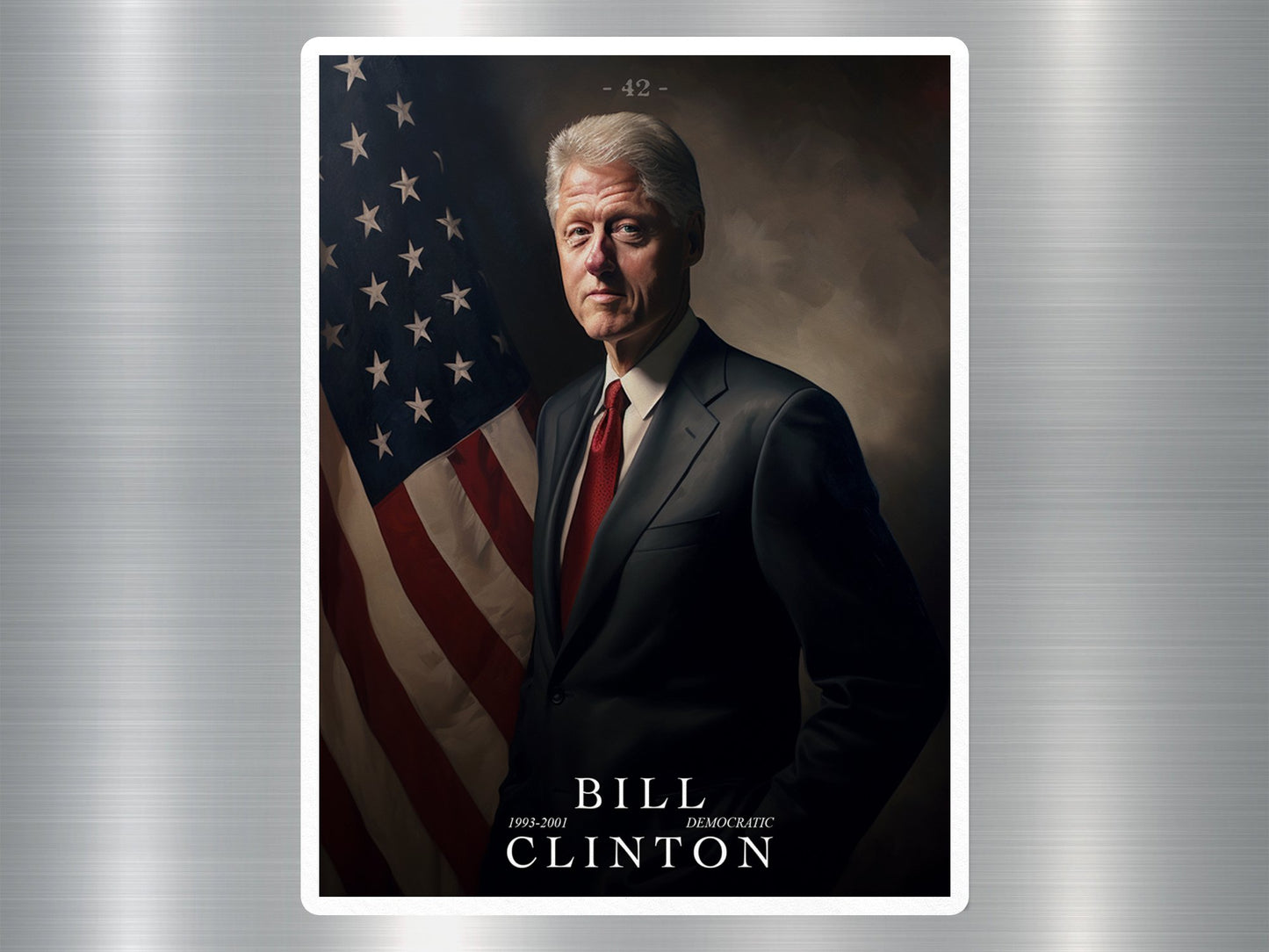 Bill Clinton US President Sticker