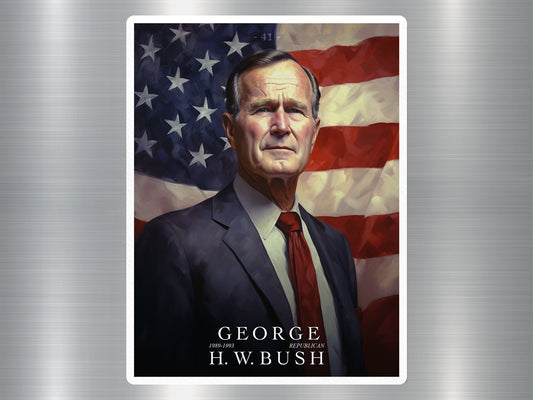 George H. W. Bush US President Sticker