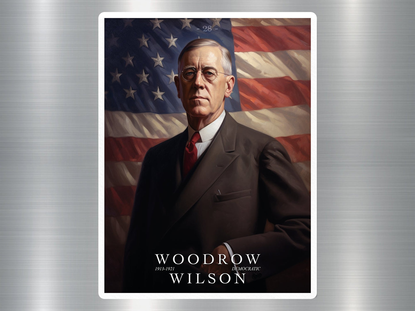 Woodrow Wilson US President Sticker