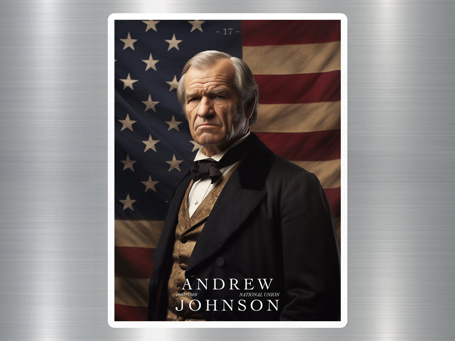 Andrew Johnson US President Sticker