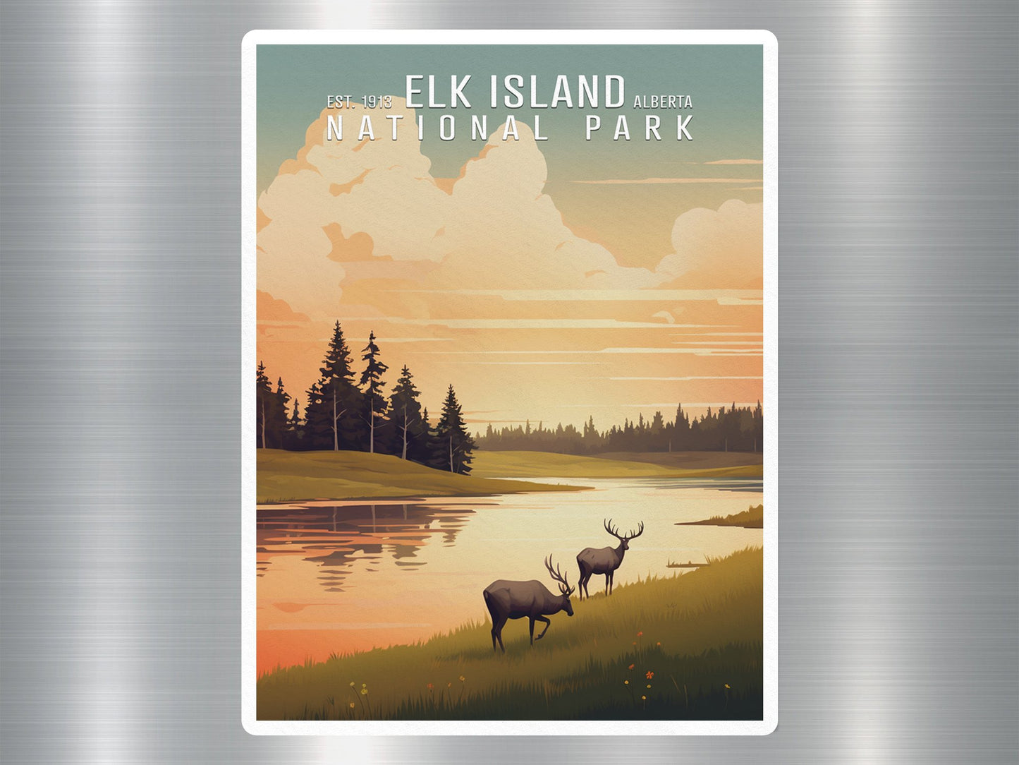 Elk Island Canada National Park Sticker